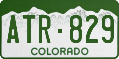 CO license plate ATR829