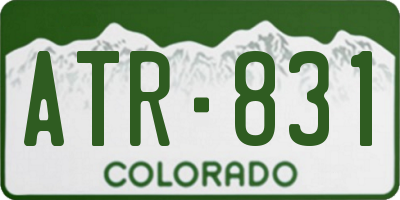 CO license plate ATR831