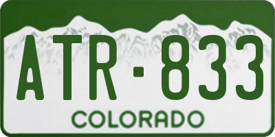 CO license plate ATR833