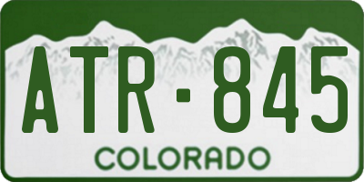 CO license plate ATR845