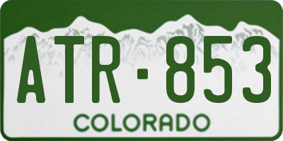 CO license plate ATR853