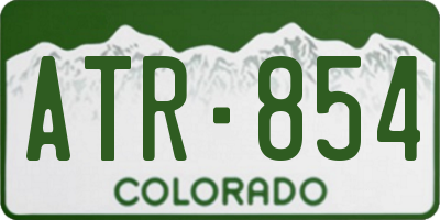 CO license plate ATR854