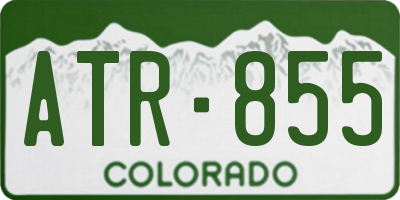 CO license plate ATR855