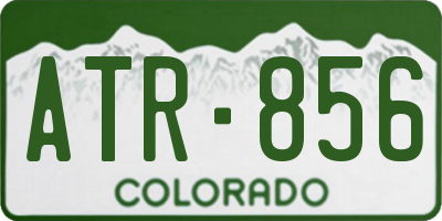 CO license plate ATR856