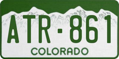 CO license plate ATR861