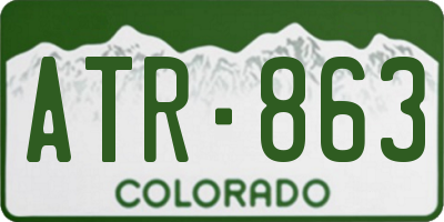 CO license plate ATR863