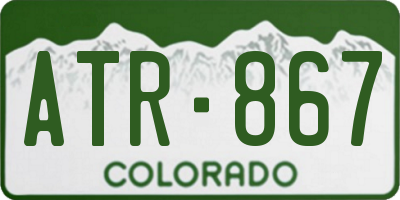 CO license plate ATR867