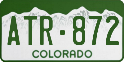CO license plate ATR872