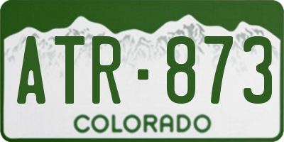 CO license plate ATR873