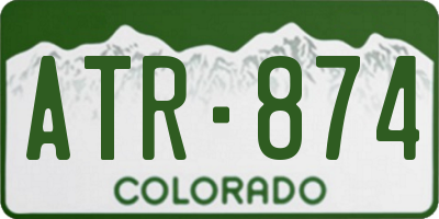 CO license plate ATR874