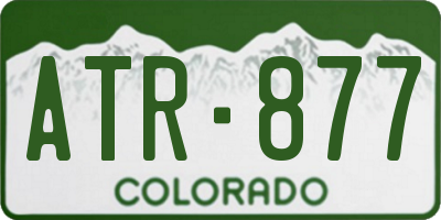 CO license plate ATR877