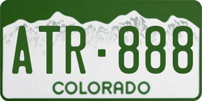 CO license plate ATR888