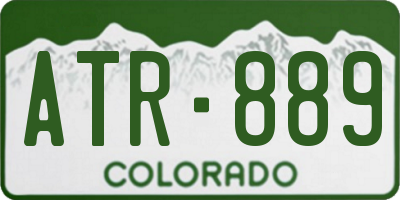 CO license plate ATR889