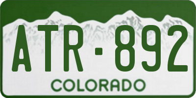 CO license plate ATR892