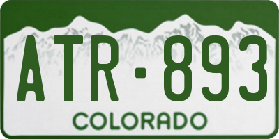 CO license plate ATR893