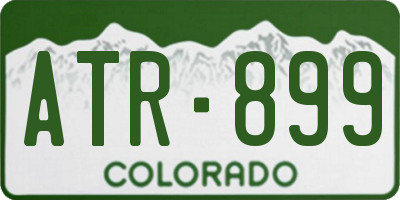 CO license plate ATR899