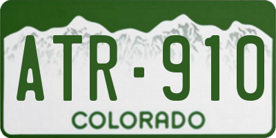 CO license plate ATR910