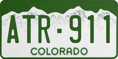 CO license plate ATR911