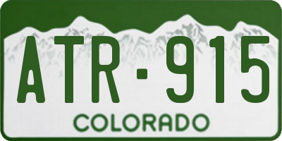 CO license plate ATR915