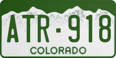 CO license plate ATR918