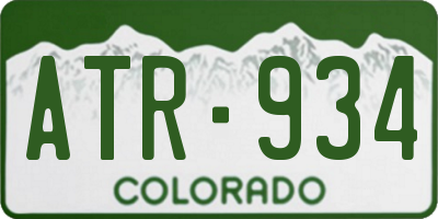 CO license plate ATR934