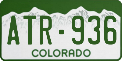 CO license plate ATR936