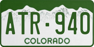 CO license plate ATR940