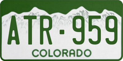 CO license plate ATR959