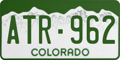 CO license plate ATR962
