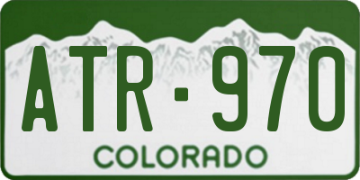 CO license plate ATR970