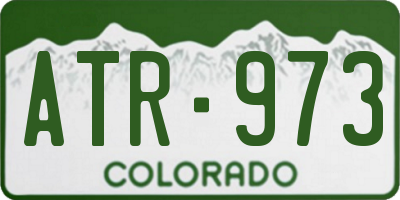 CO license plate ATR973