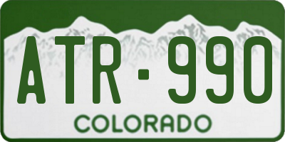 CO license plate ATR990
