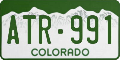 CO license plate ATR991