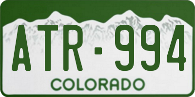 CO license plate ATR994