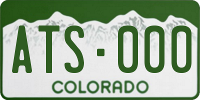 CO license plate ATS000