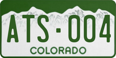 CO license plate ATS004