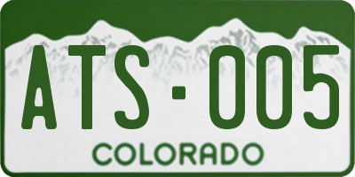 CO license plate ATS005