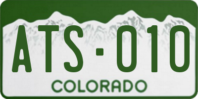 CO license plate ATS010