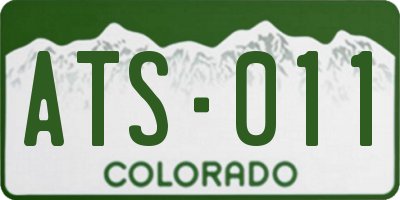 CO license plate ATS011