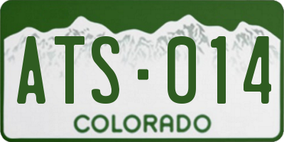 CO license plate ATS014
