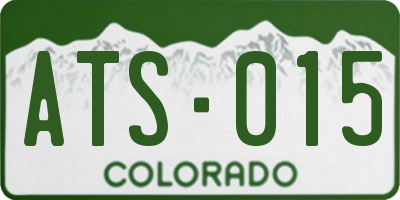 CO license plate ATS015