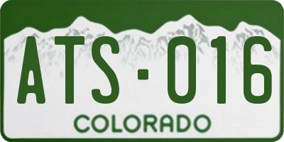 CO license plate ATS016
