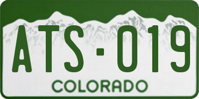 CO license plate ATS019