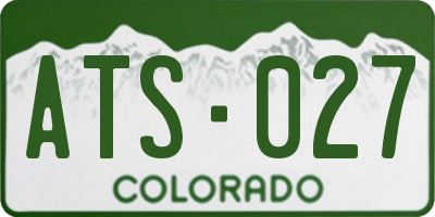 CO license plate ATS027