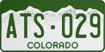 CO license plate ATS029
