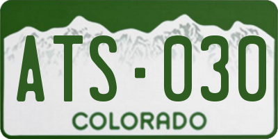 CO license plate ATS030