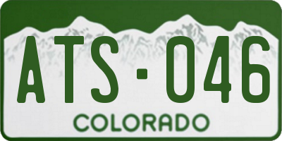 CO license plate ATS046