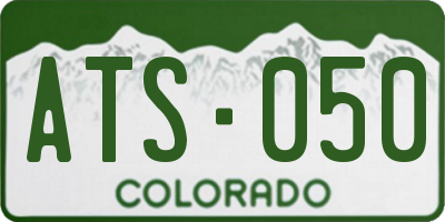 CO license plate ATS050