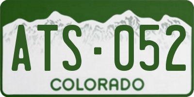 CO license plate ATS052