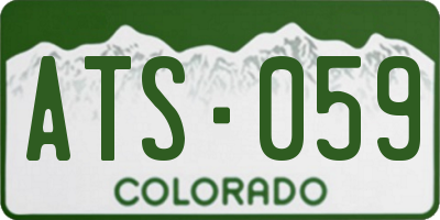 CO license plate ATS059